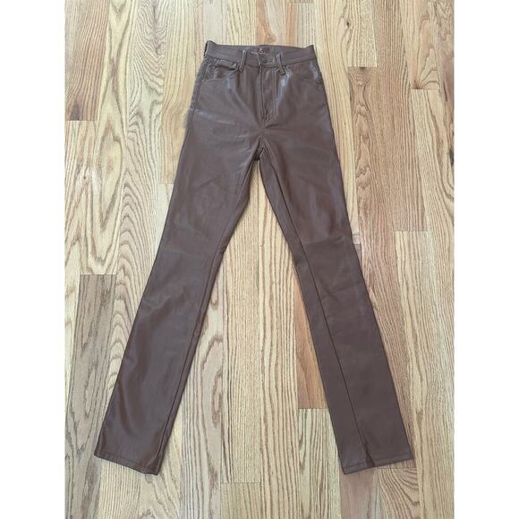 MOTHER Denim High Waisted Rail Skimp Jeans in Friar Brown - Picture 9 of 12